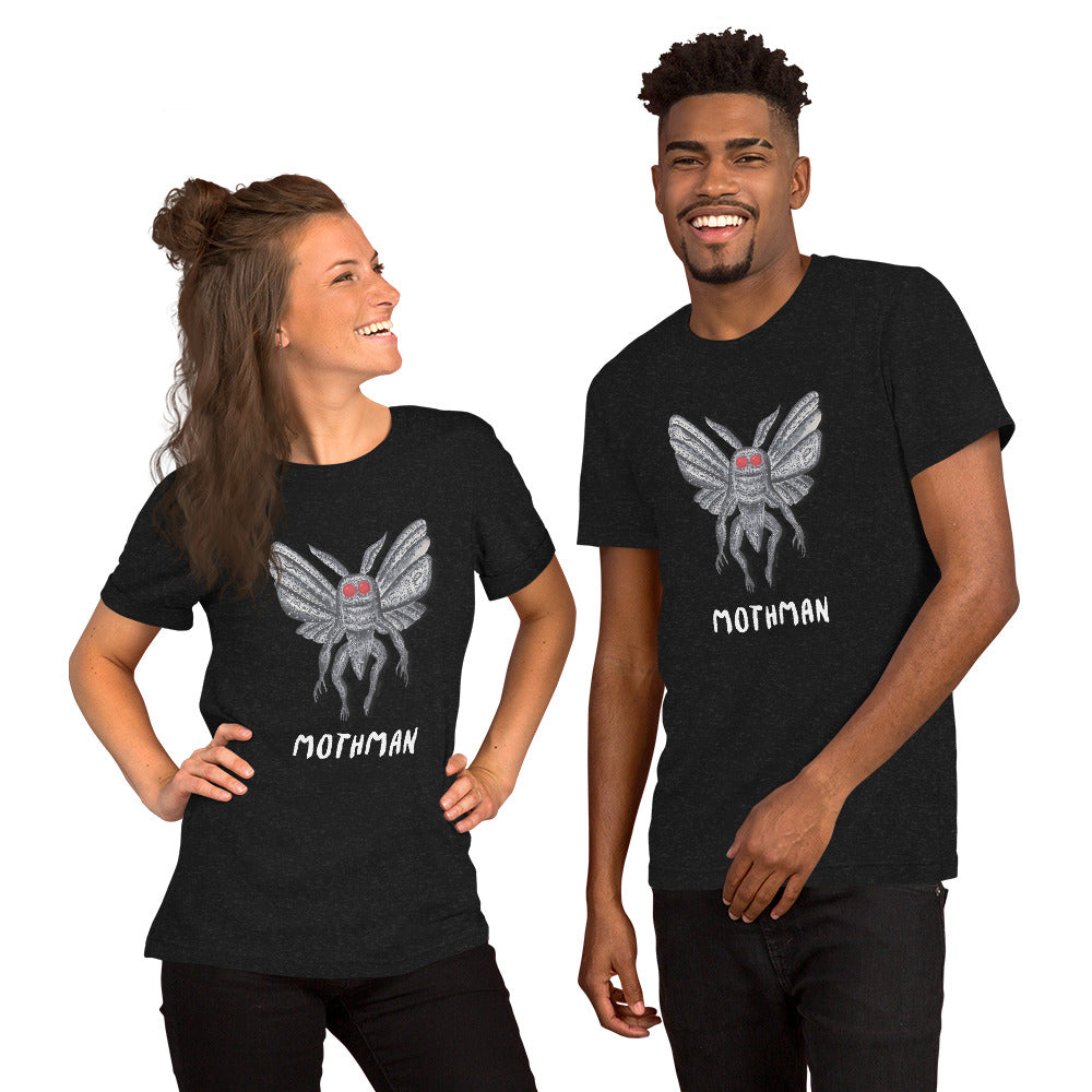 Mothman Original Artwork T-Shirt, Unisex Graphic Tee, Cryptid Fan Apparel, Unique Gift for Cryptozoology Enthusiasts