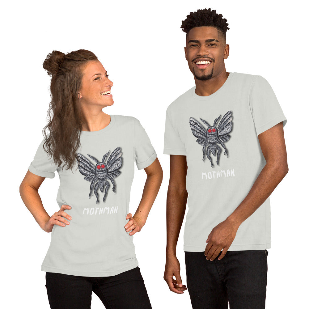 Mothman Original Artwork T-Shirt, Unisex Graphic Tee, Cryptid Fan Apparel, Unique Gift for Cryptozoology Enthusiasts