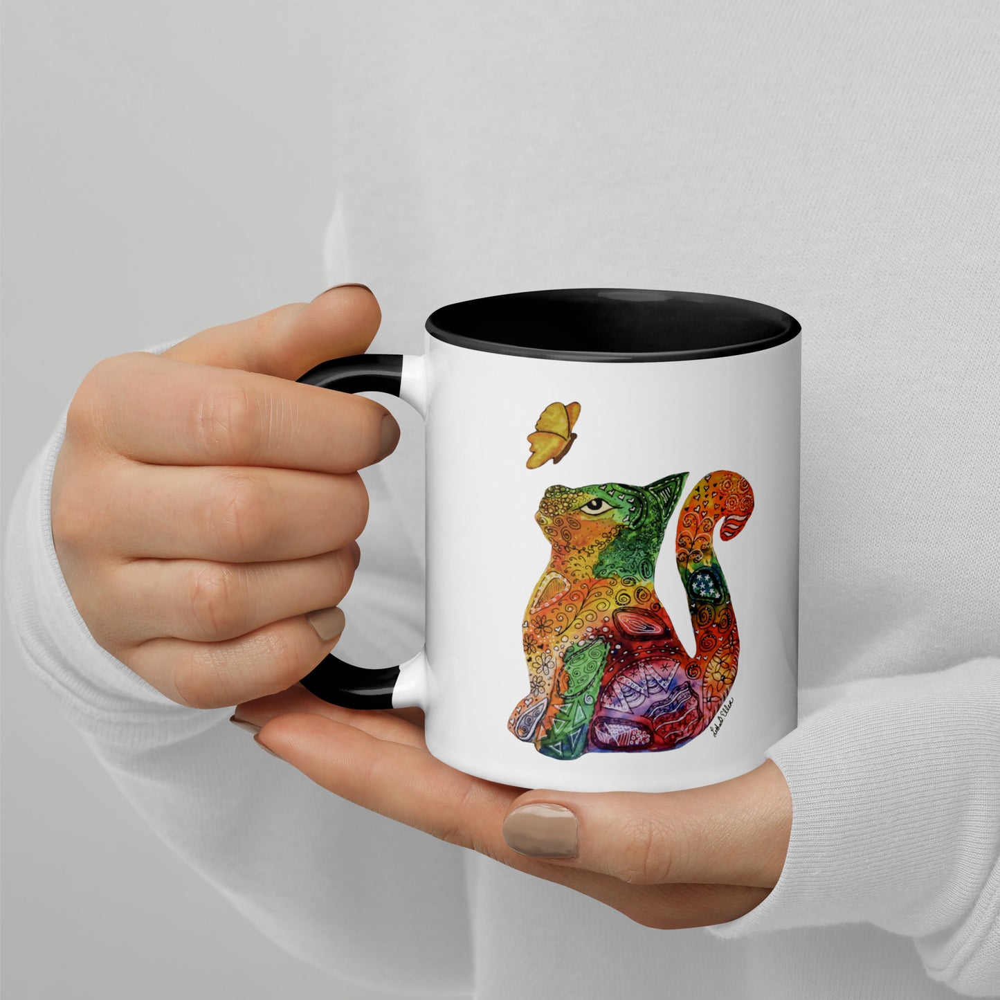 R. Kitty Mug with Color Inside