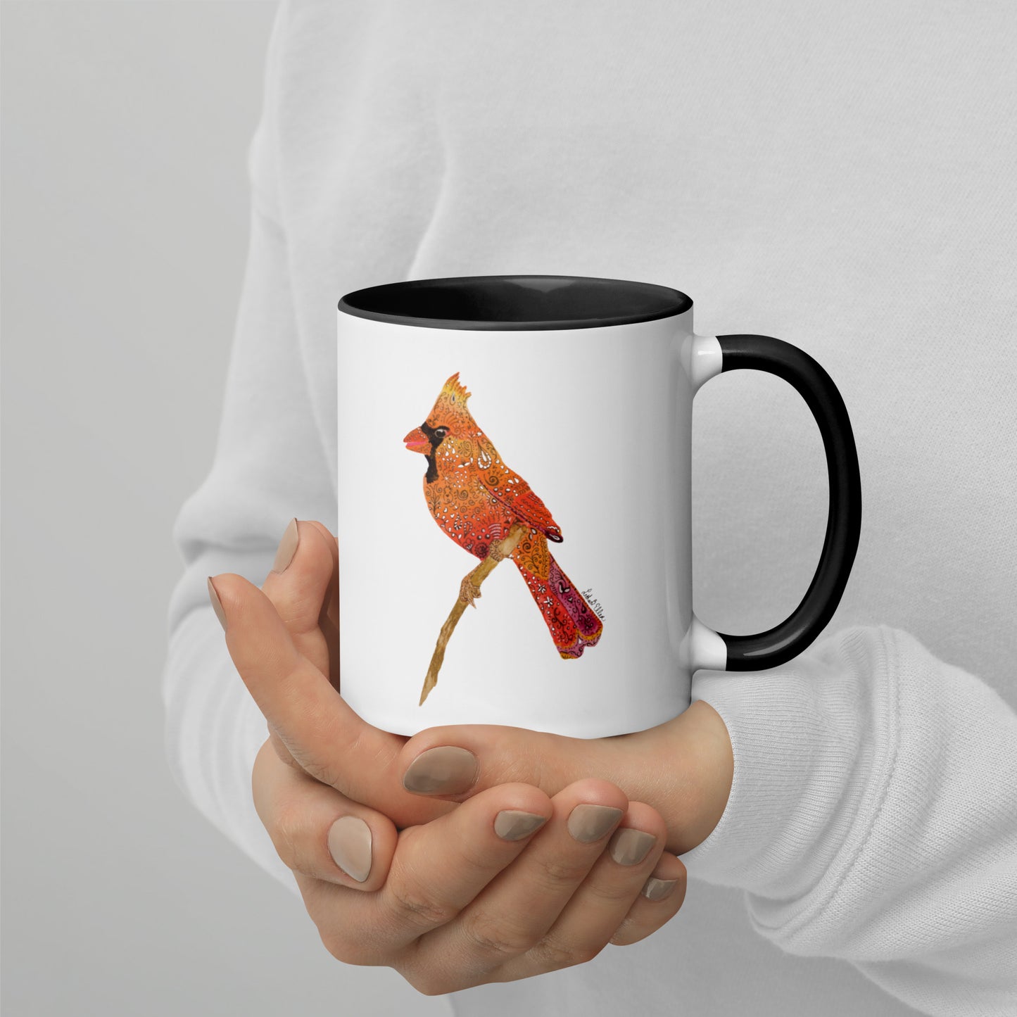 Cardinal Mug with Color Inside