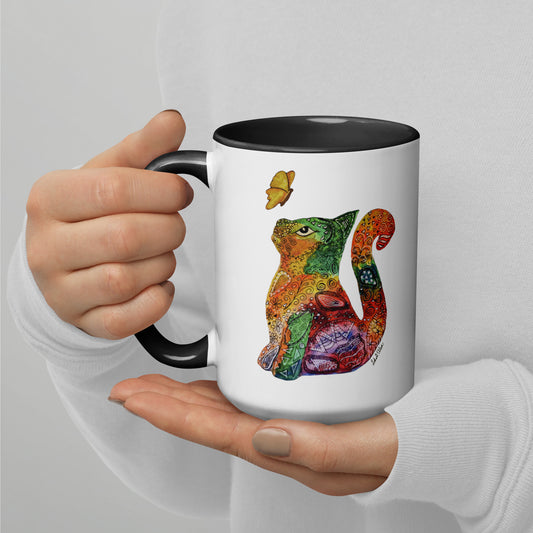 R. Kitty Mug with Color Inside