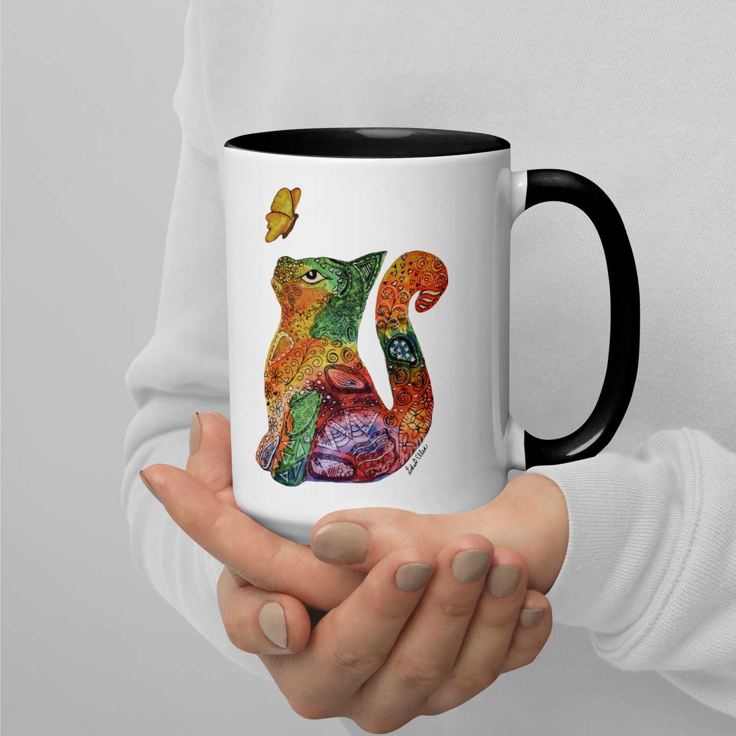 R. Kitty Mug with Color Inside