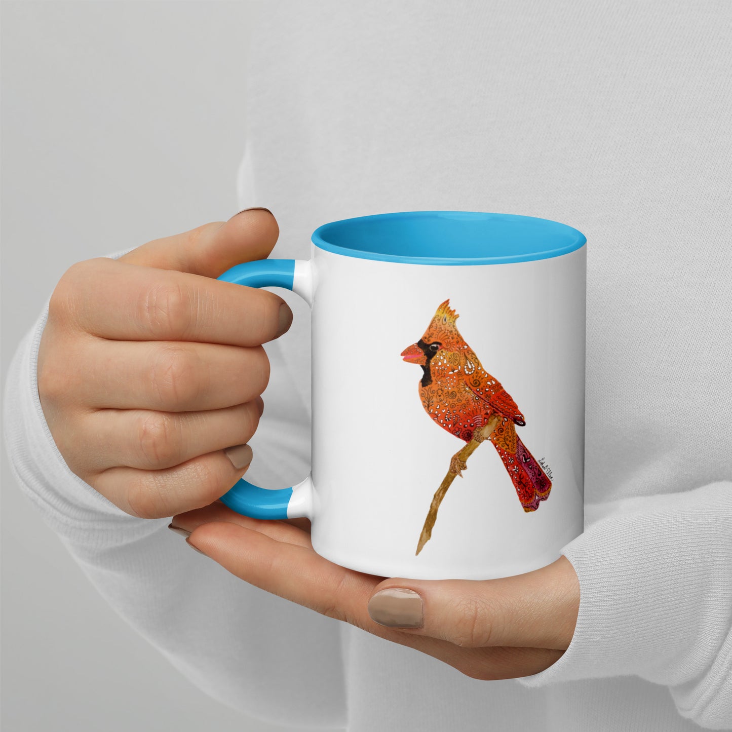 Cardinal Mug with Color Inside