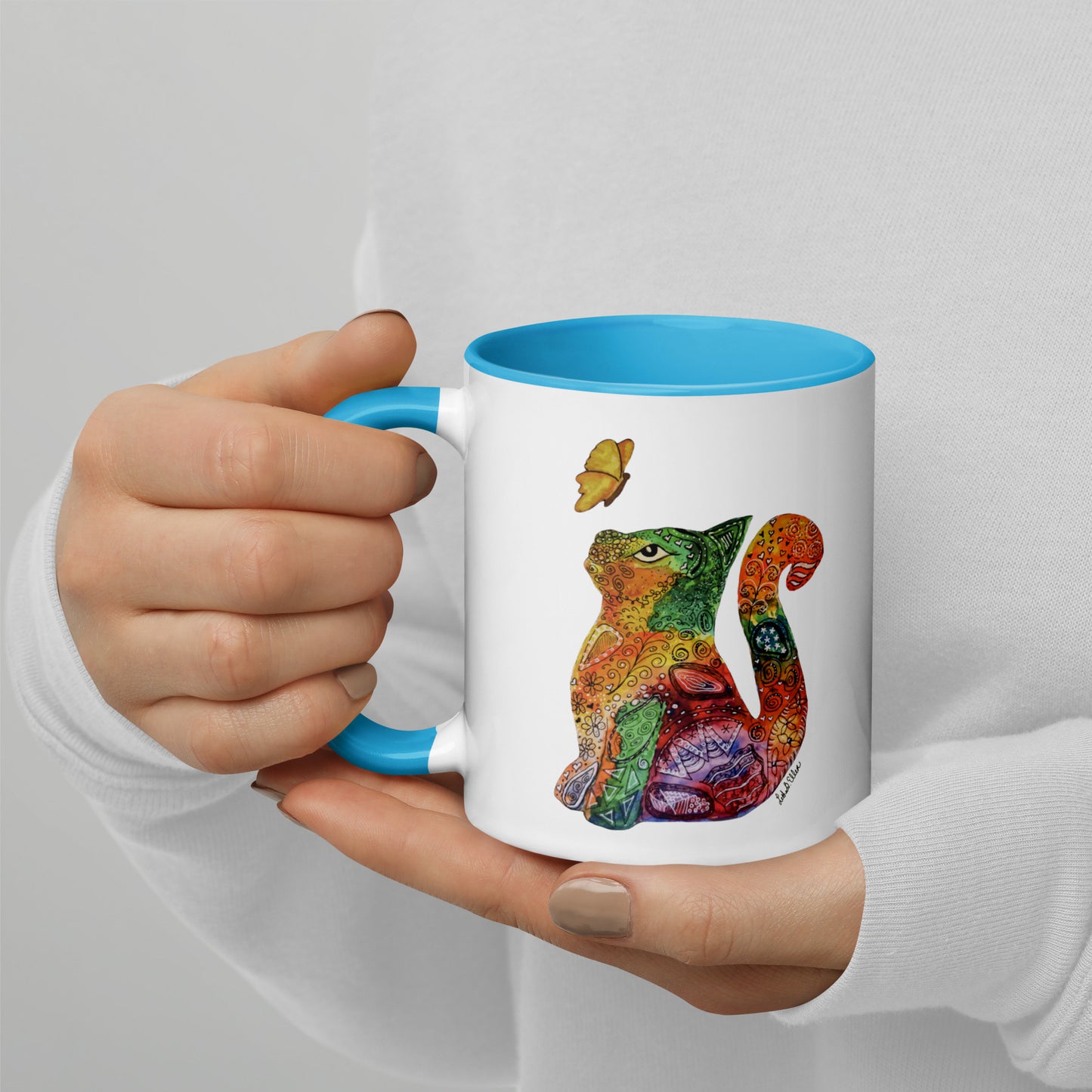 R. Kitty Mug with Color Inside