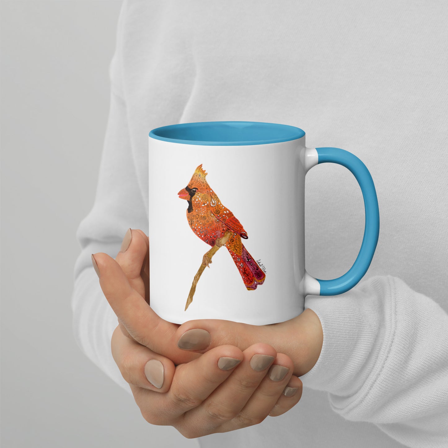 Cardinal Mug with Color Inside