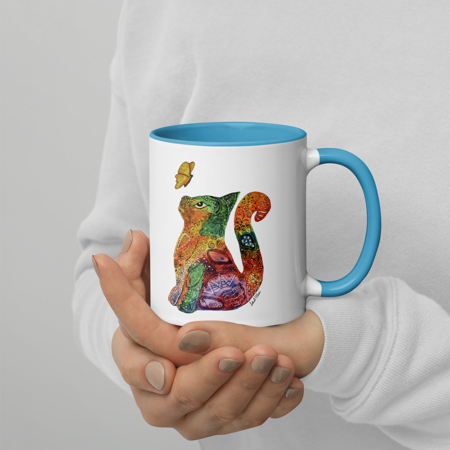 R. Kitty Mug with Color Inside