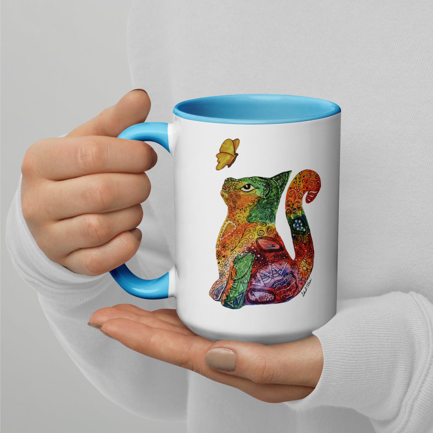 R. Kitty Mug with Color Inside