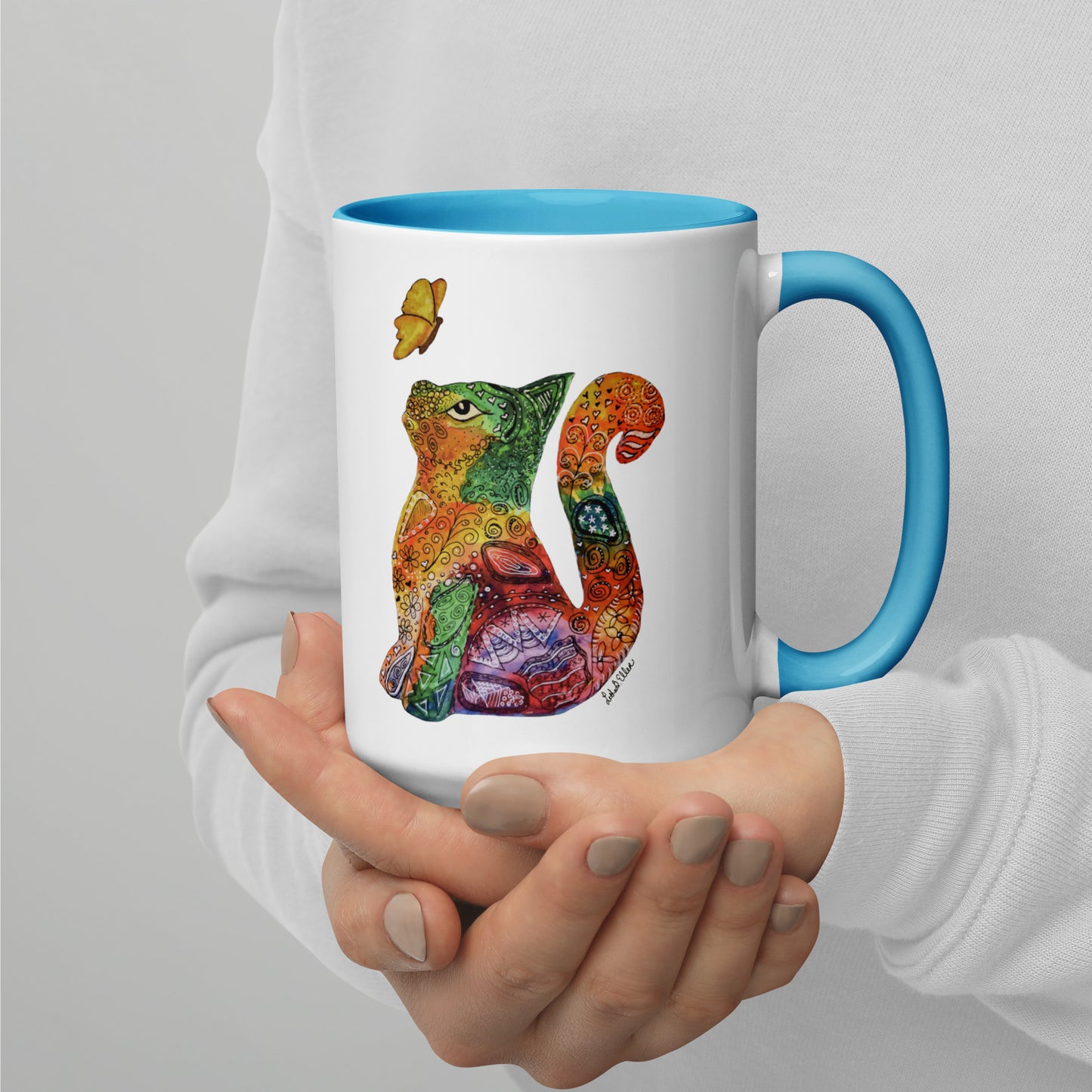 R. Kitty Mug with Color Inside