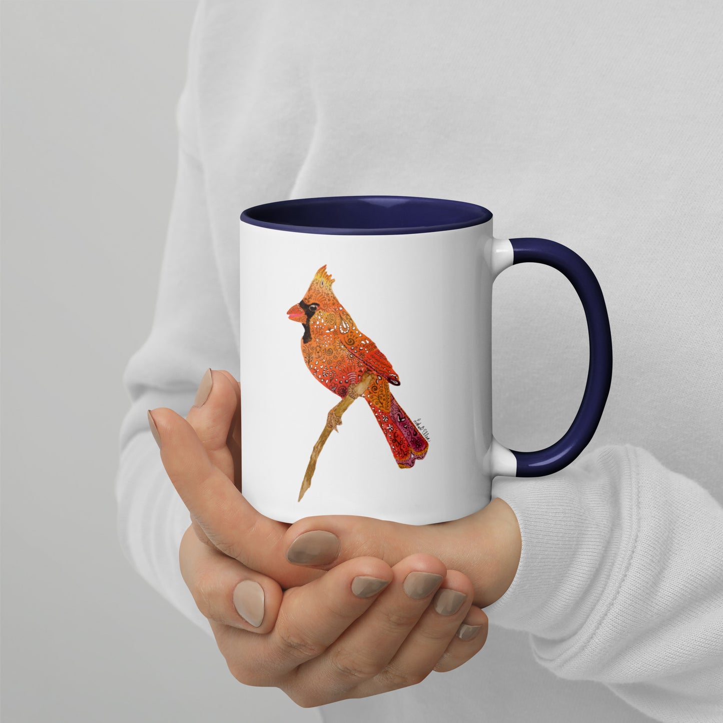 Cardinal Mug with Color Inside