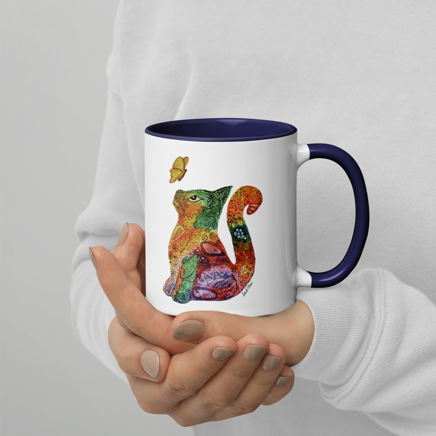 R. Kitty Mug with Color Inside