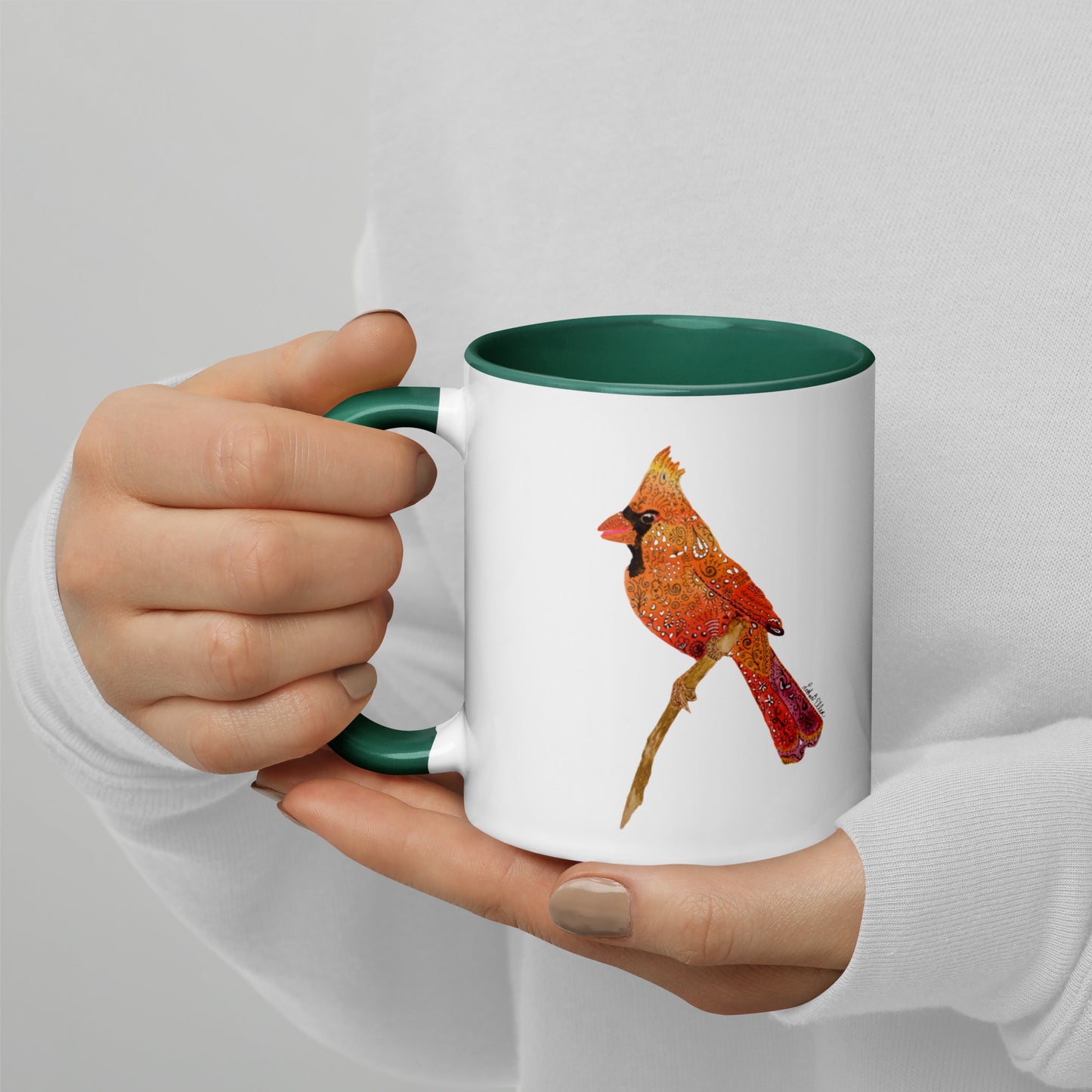 Cardinal Mug with Color Inside