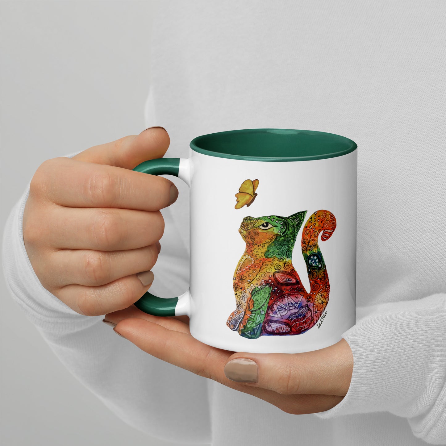 R. Kitty Mug with Color Inside