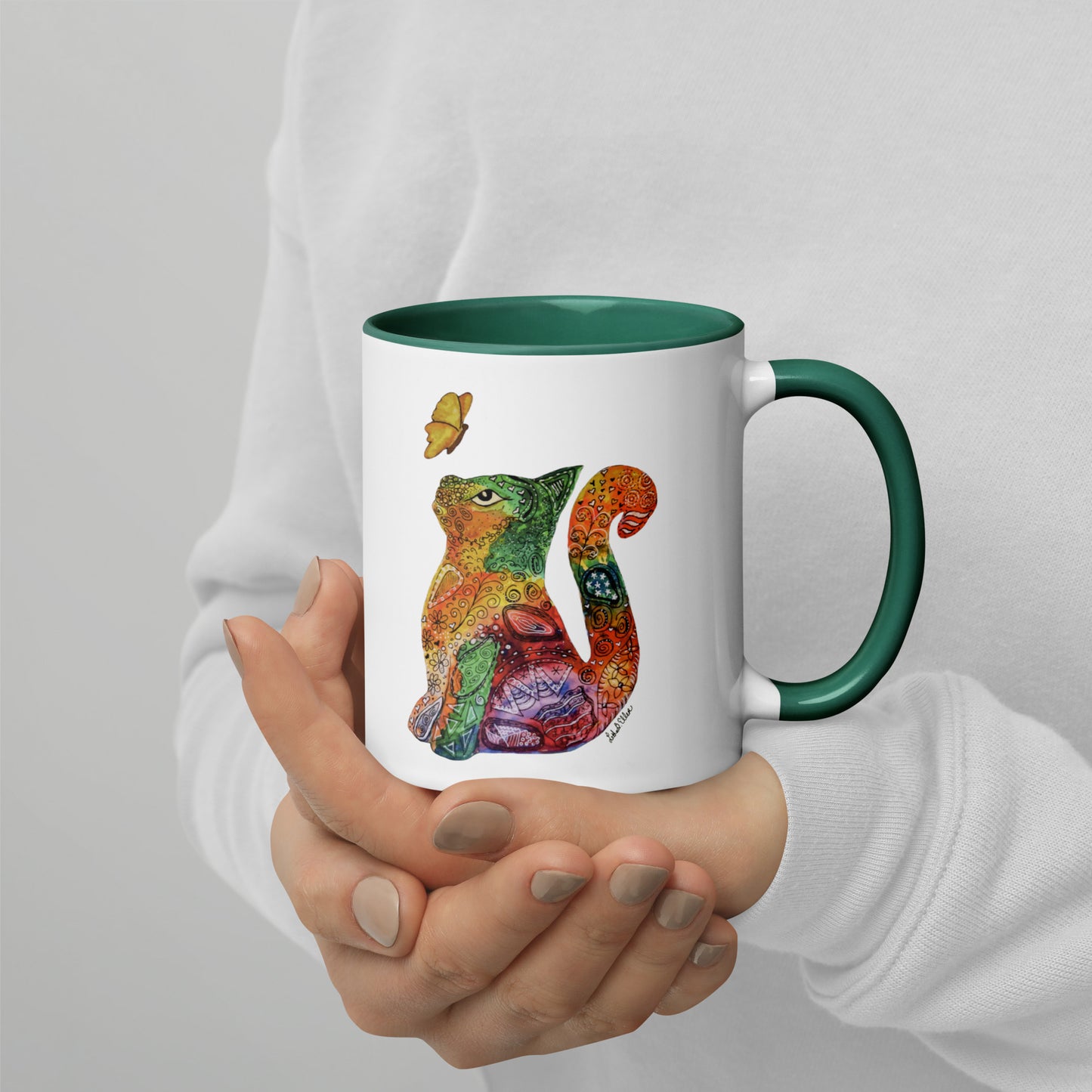 R. Kitty Mug with Color Inside