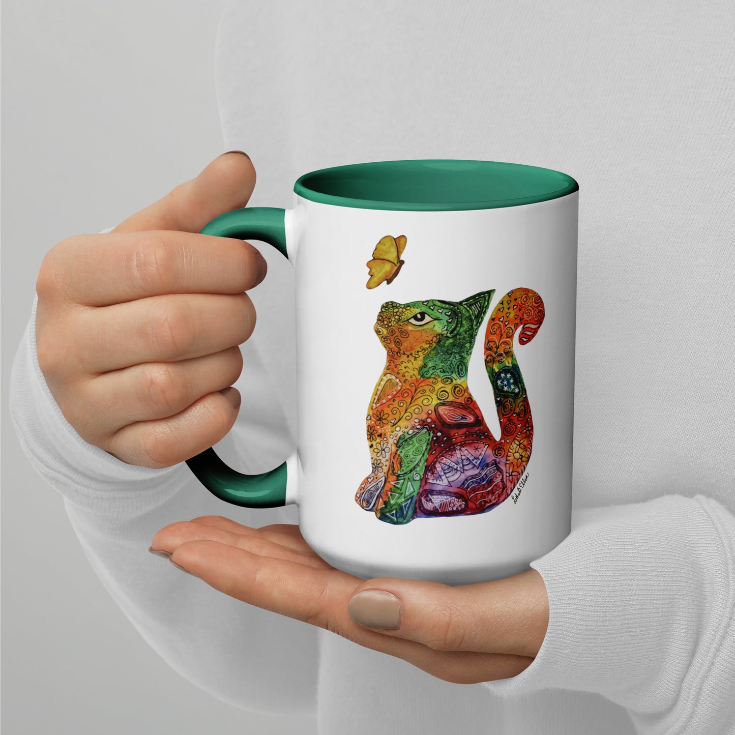 R. Kitty Mug with Color Inside