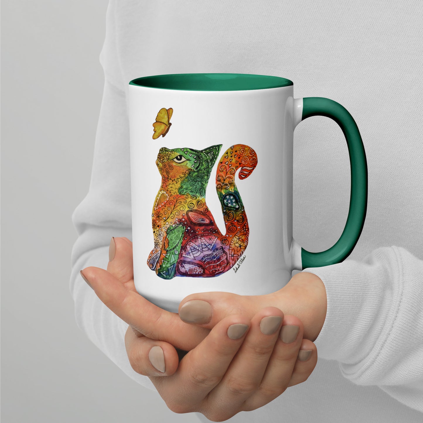 R. Kitty Mug with Color Inside