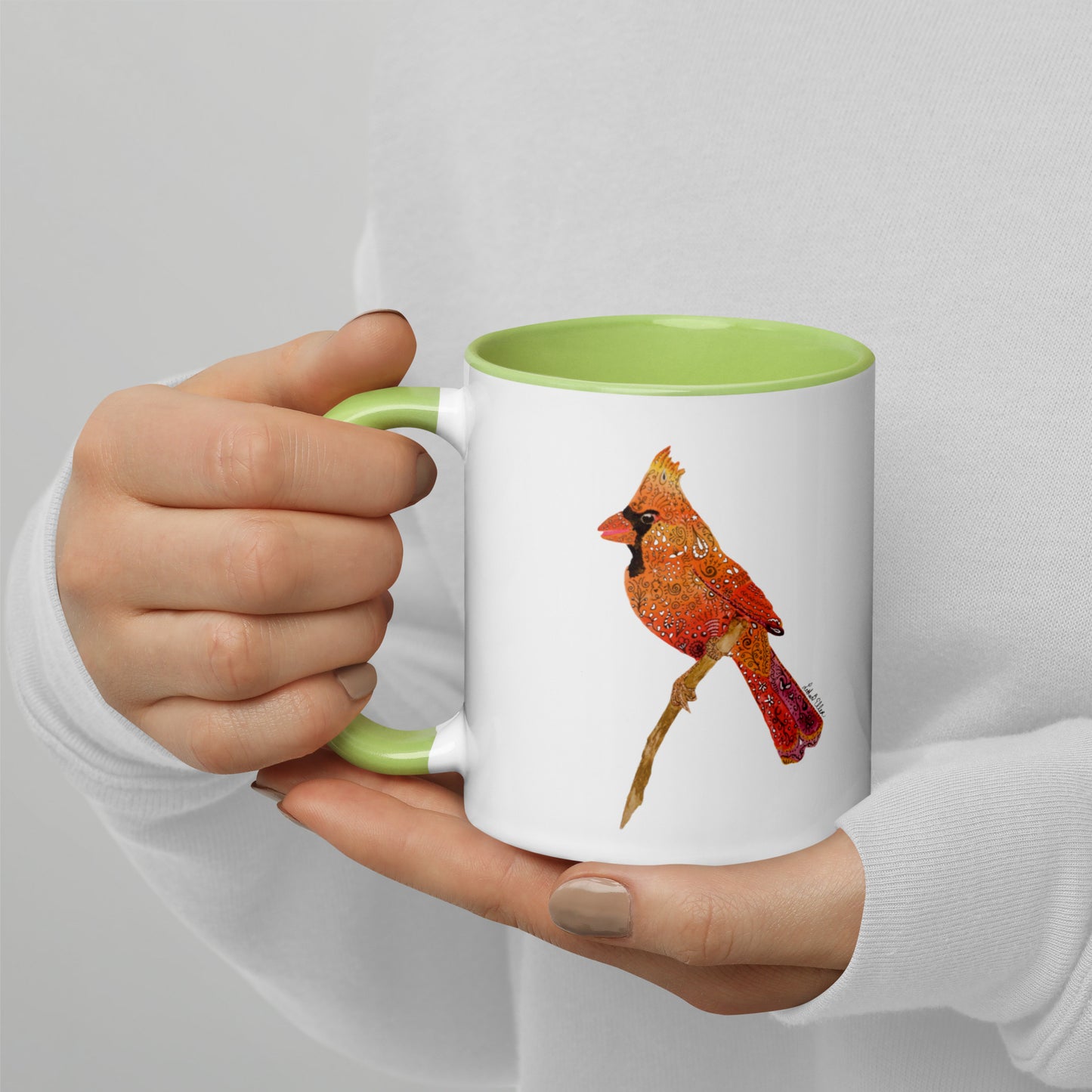 Cardinal Mug with Color Inside