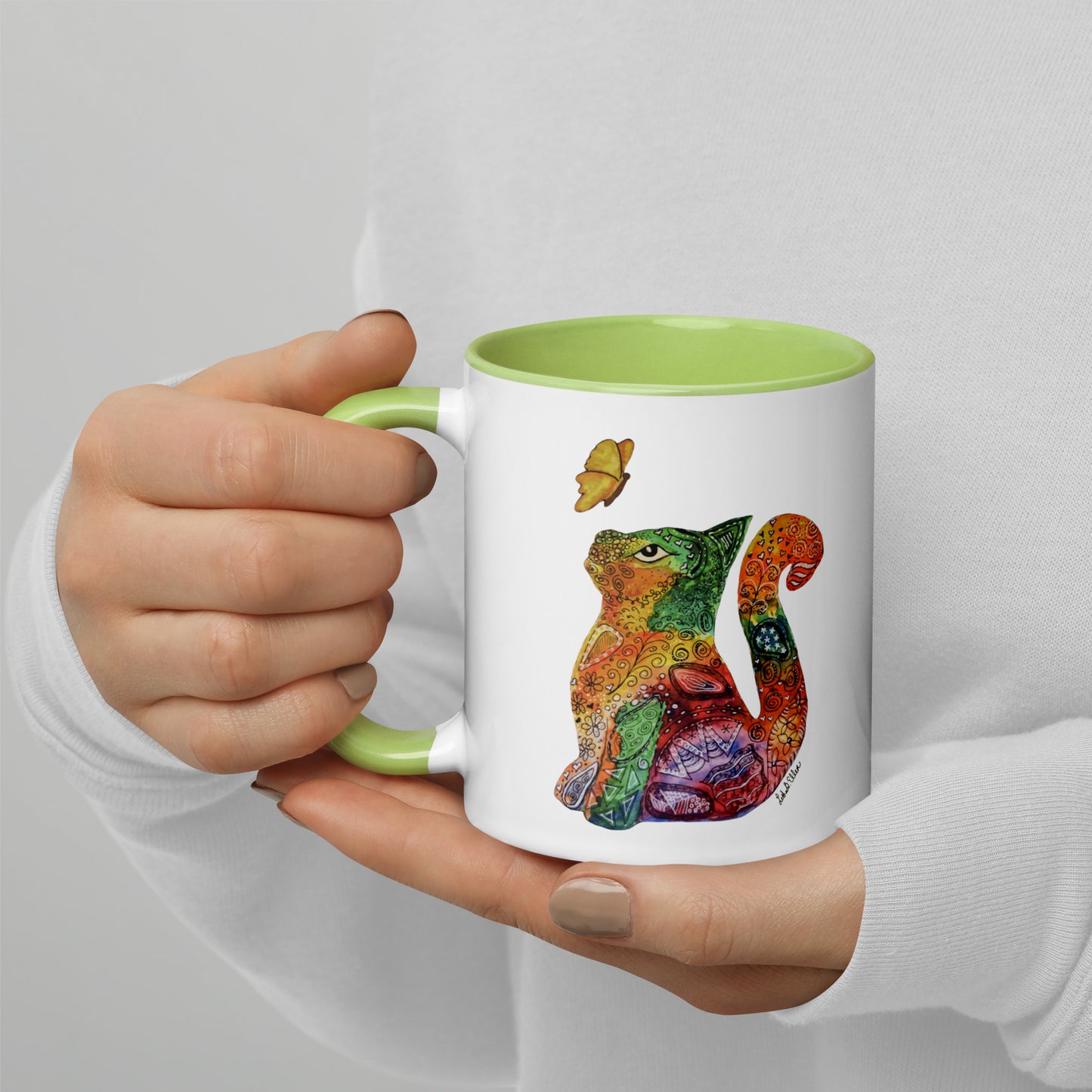 R. Kitty Mug with Color Inside