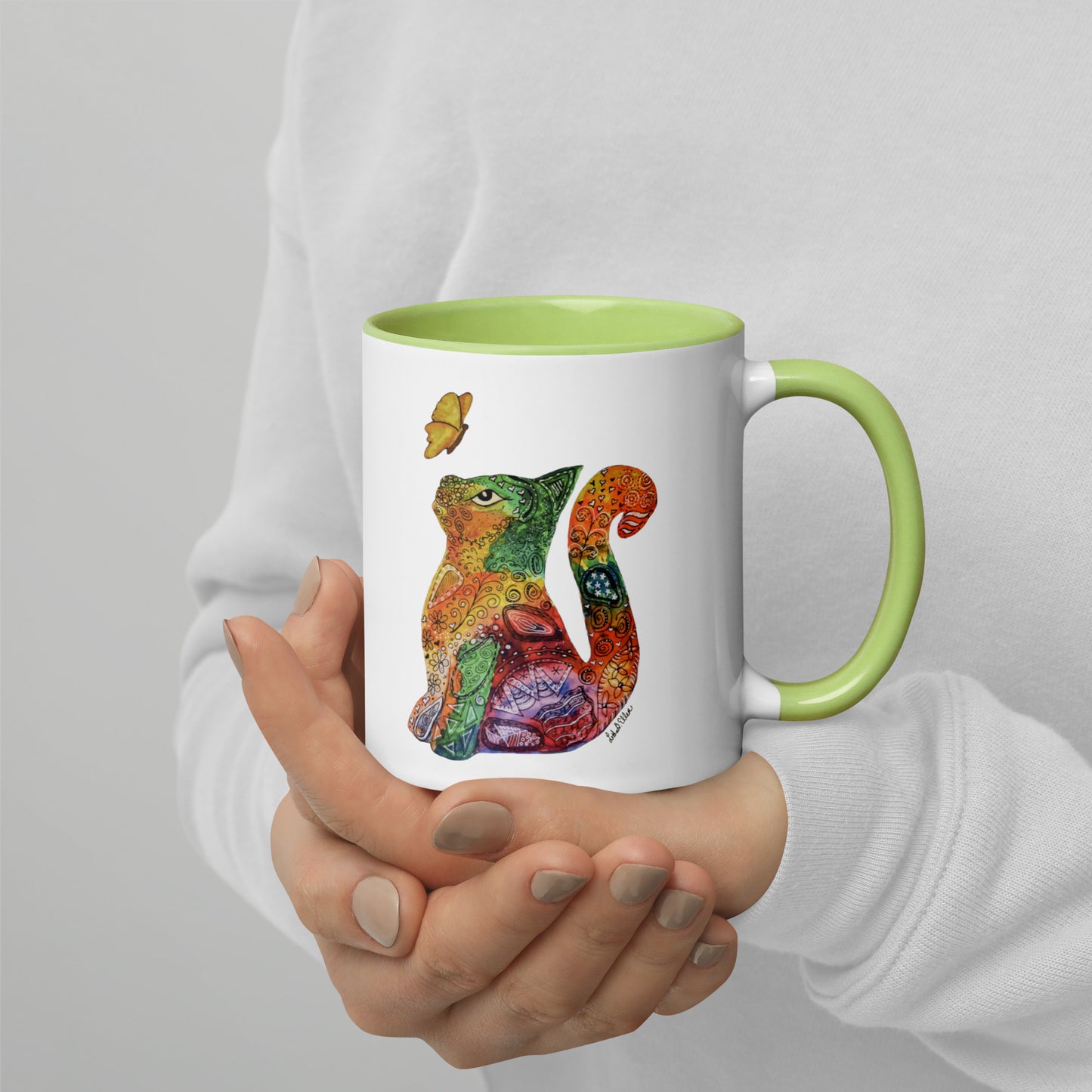 R. Kitty Mug with Color Inside