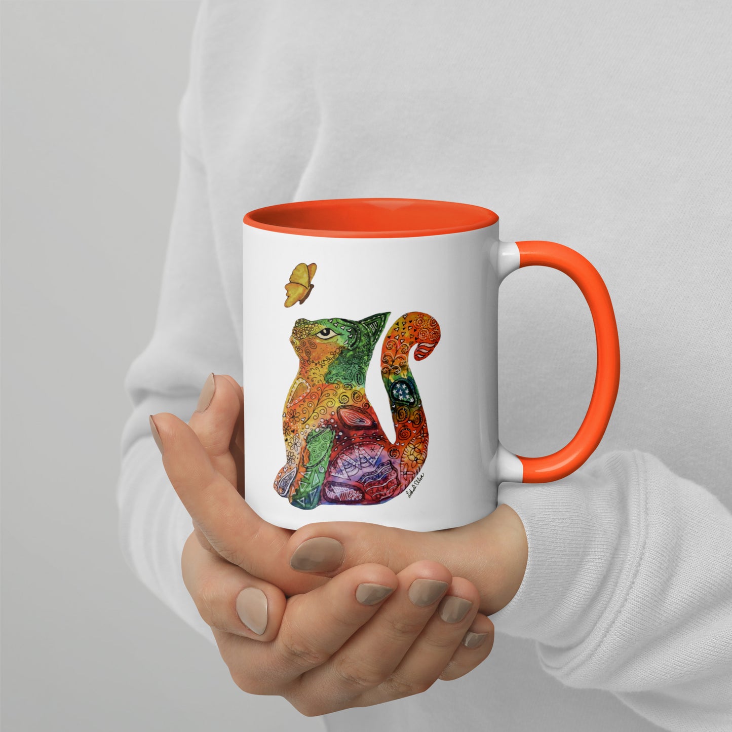 R. Kitty Mug with Color Inside