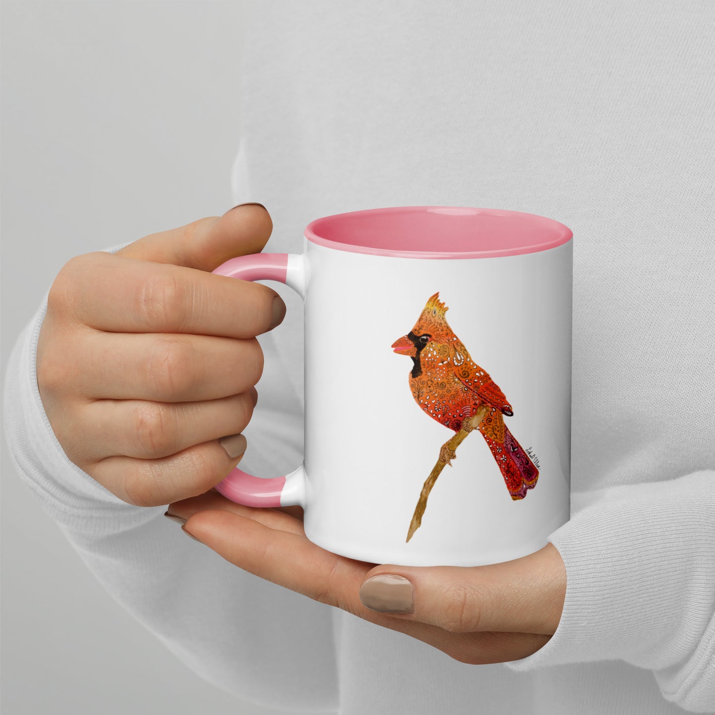 Cardinal Mug with Color Inside