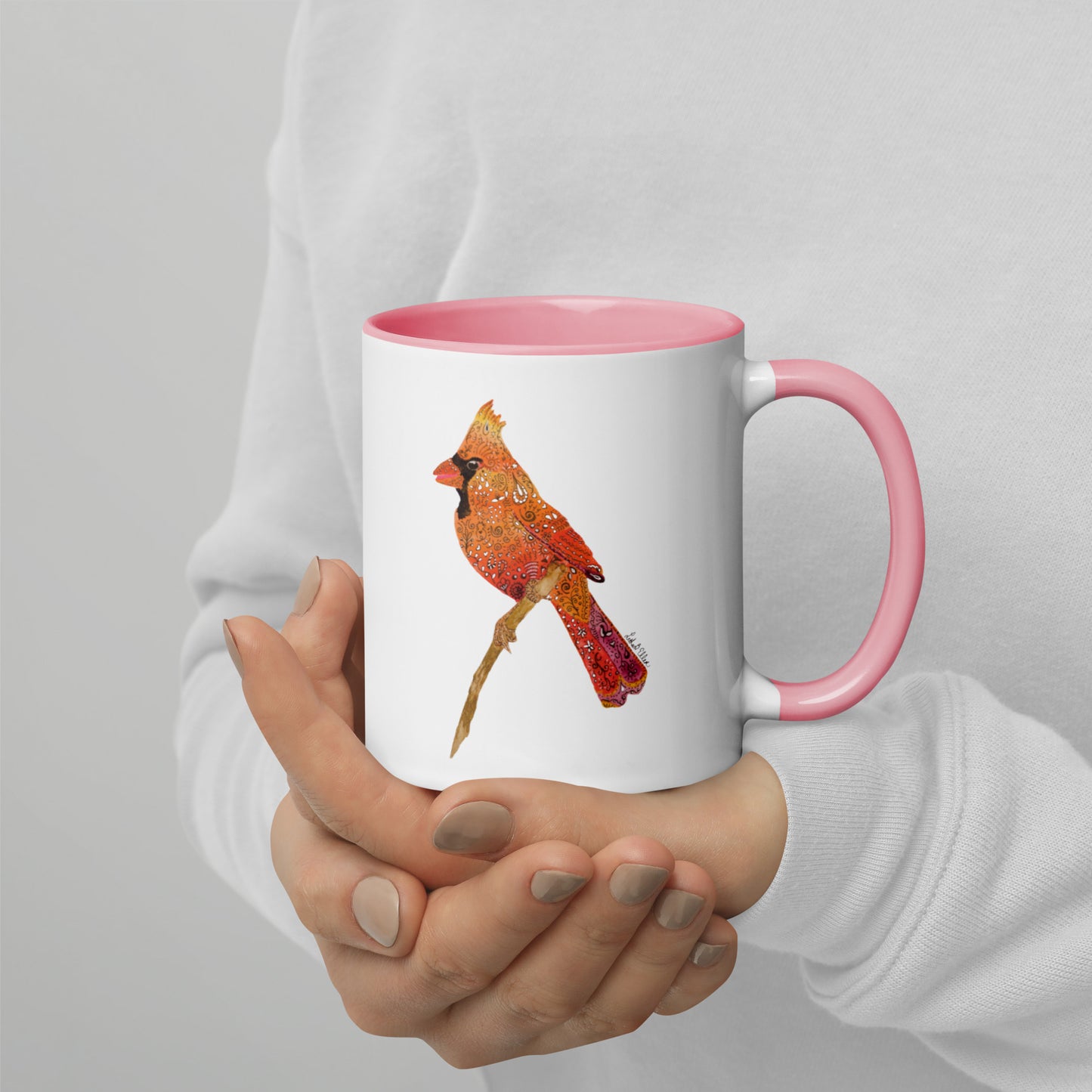 Cardinal Mug with Color Inside