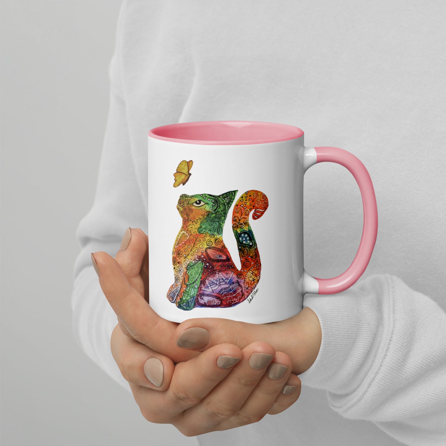 R. Kitty Mug with Color Inside