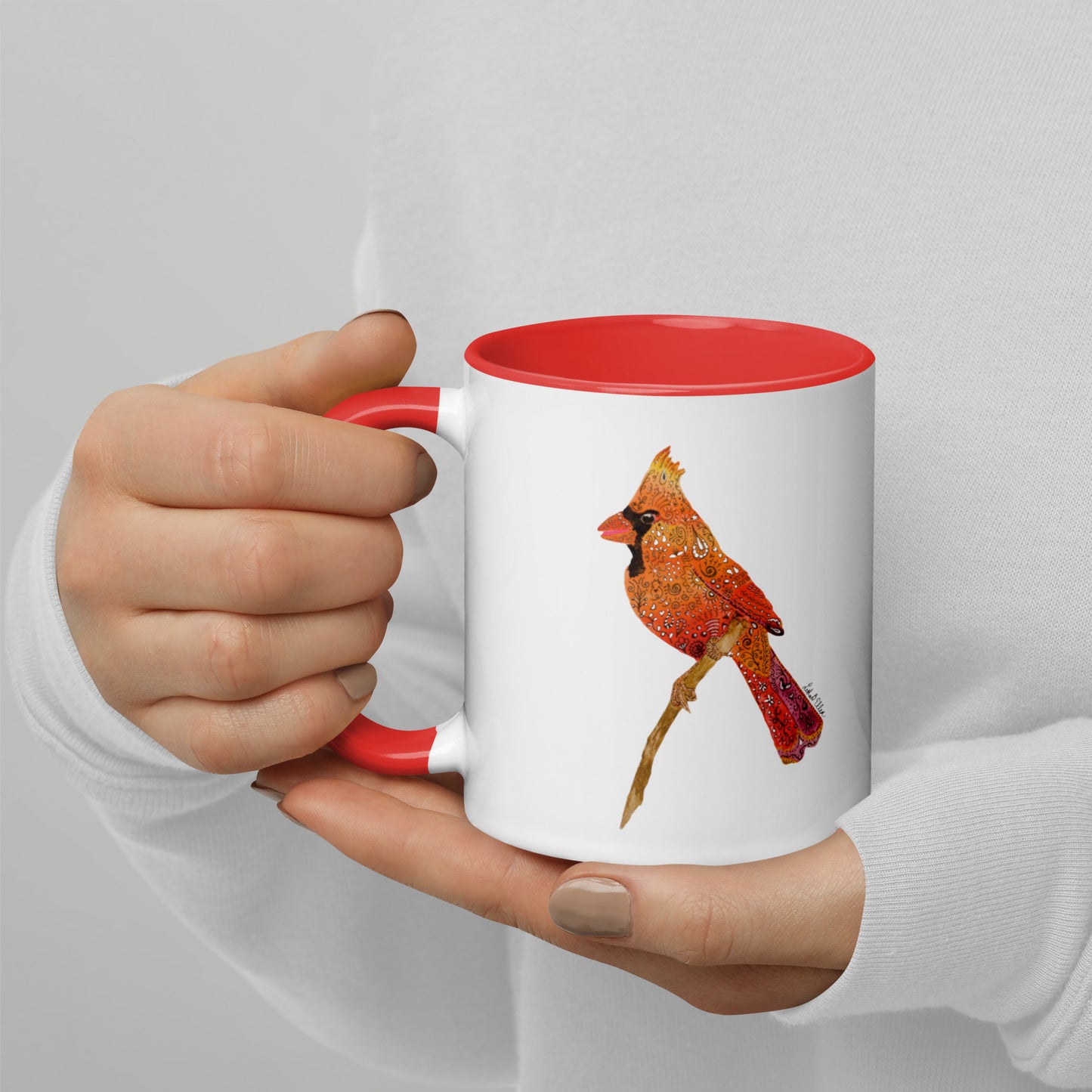 Cardinal Mug with Color Inside