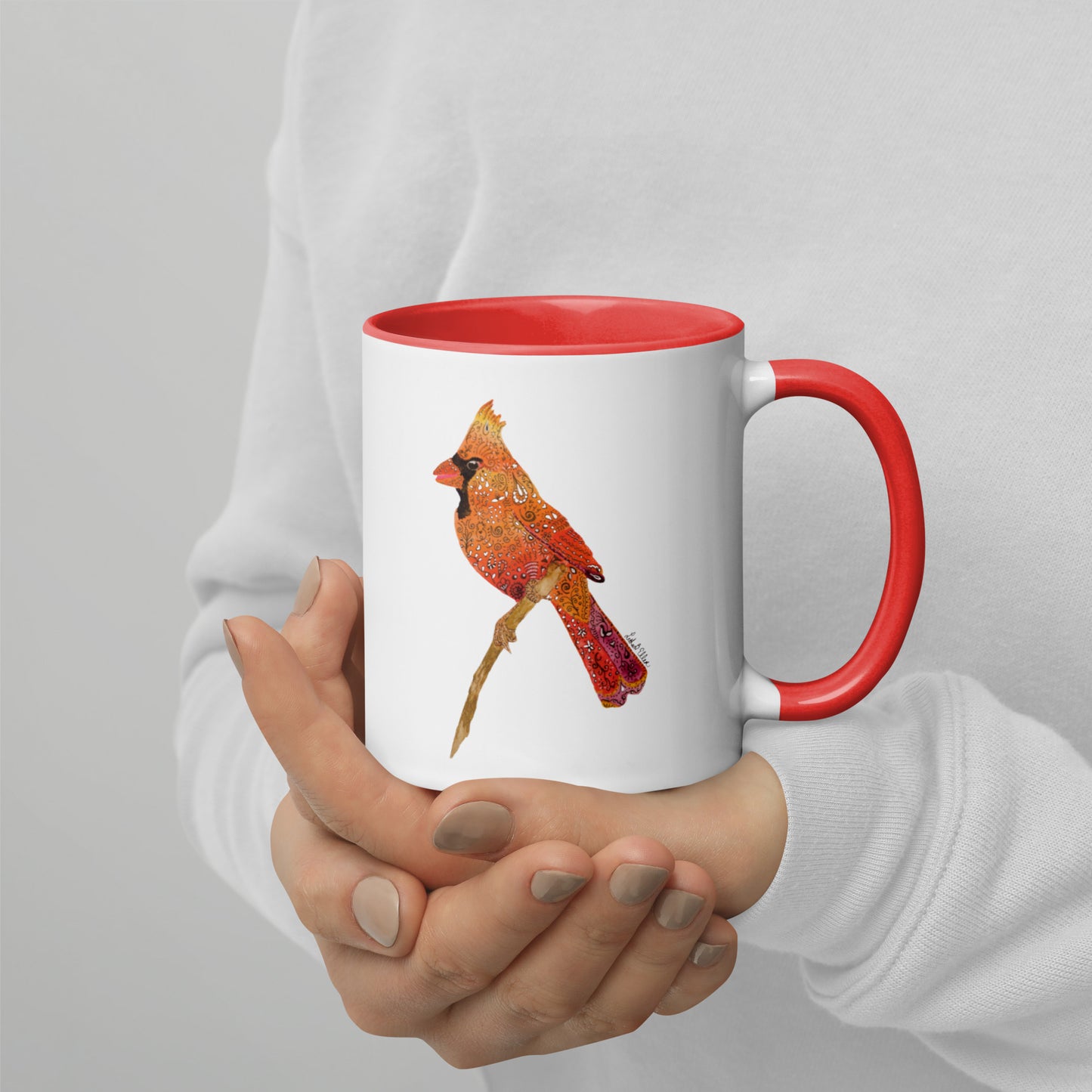 Cardinal Mug with Color Inside