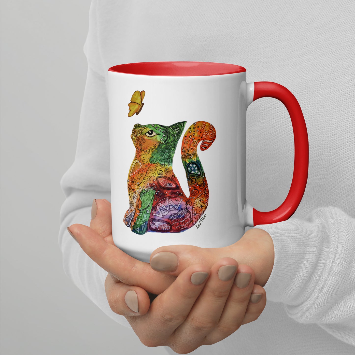 R. Kitty Mug with Color Inside