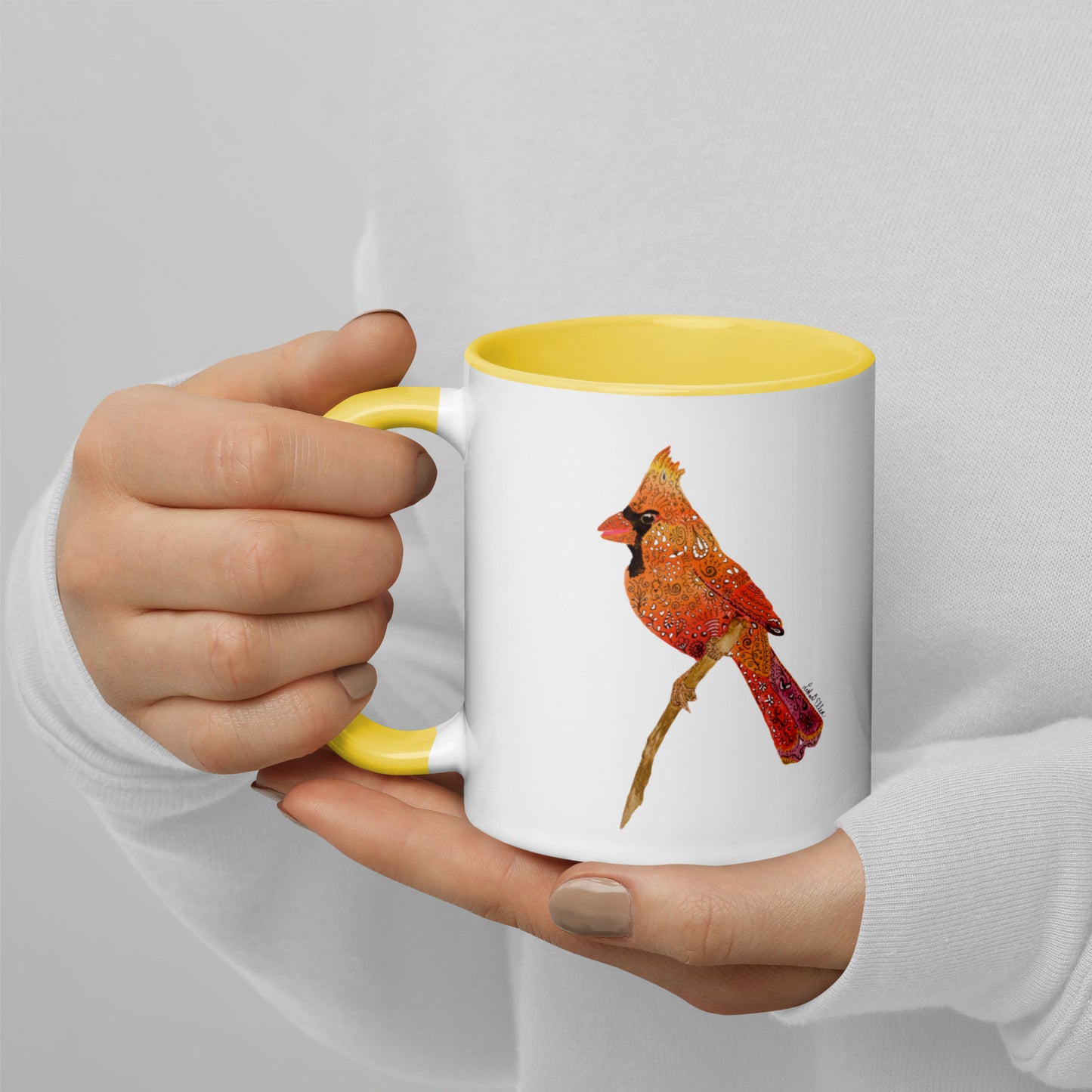 Cardinal Mug with Color Inside