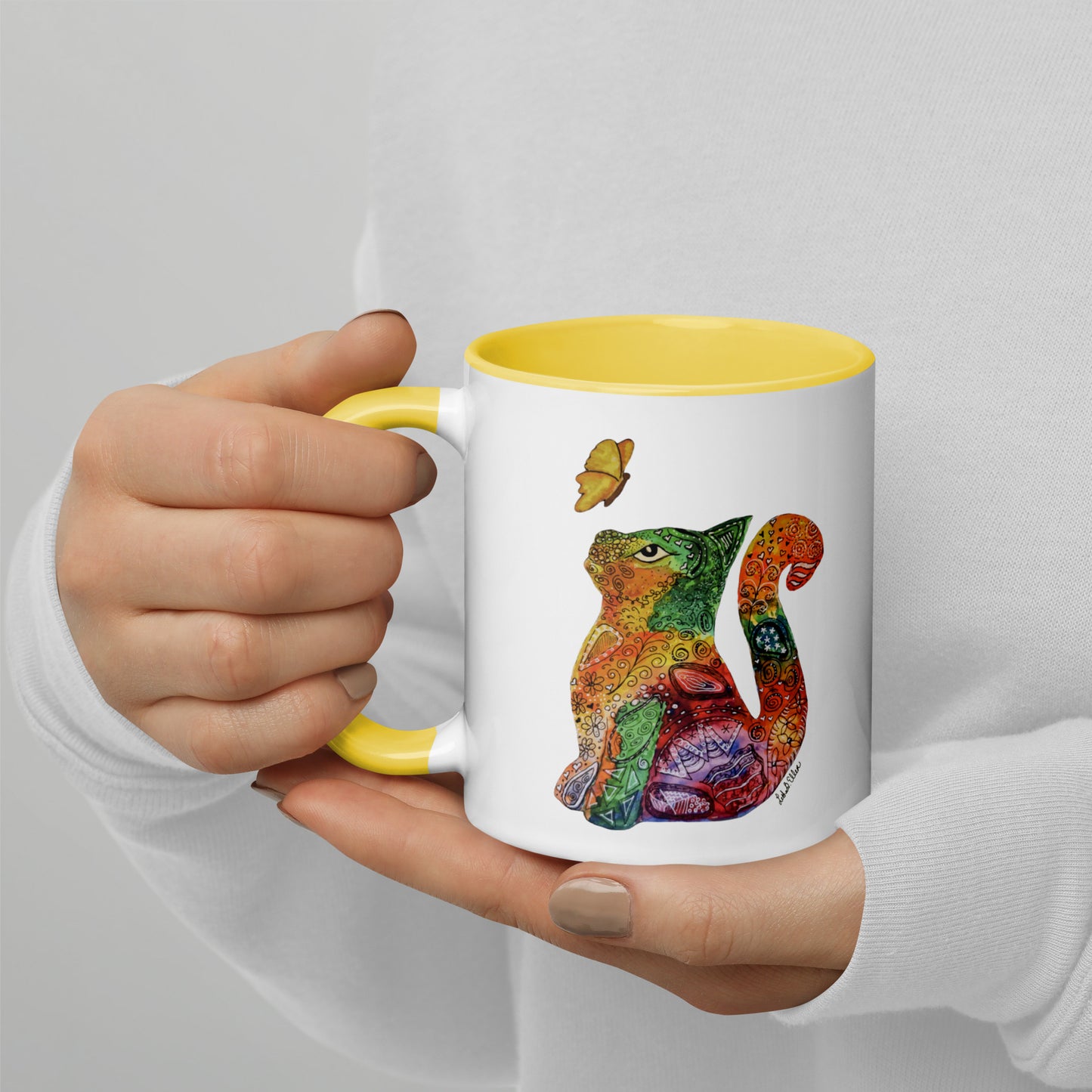 R. Kitty Mug with Color Inside