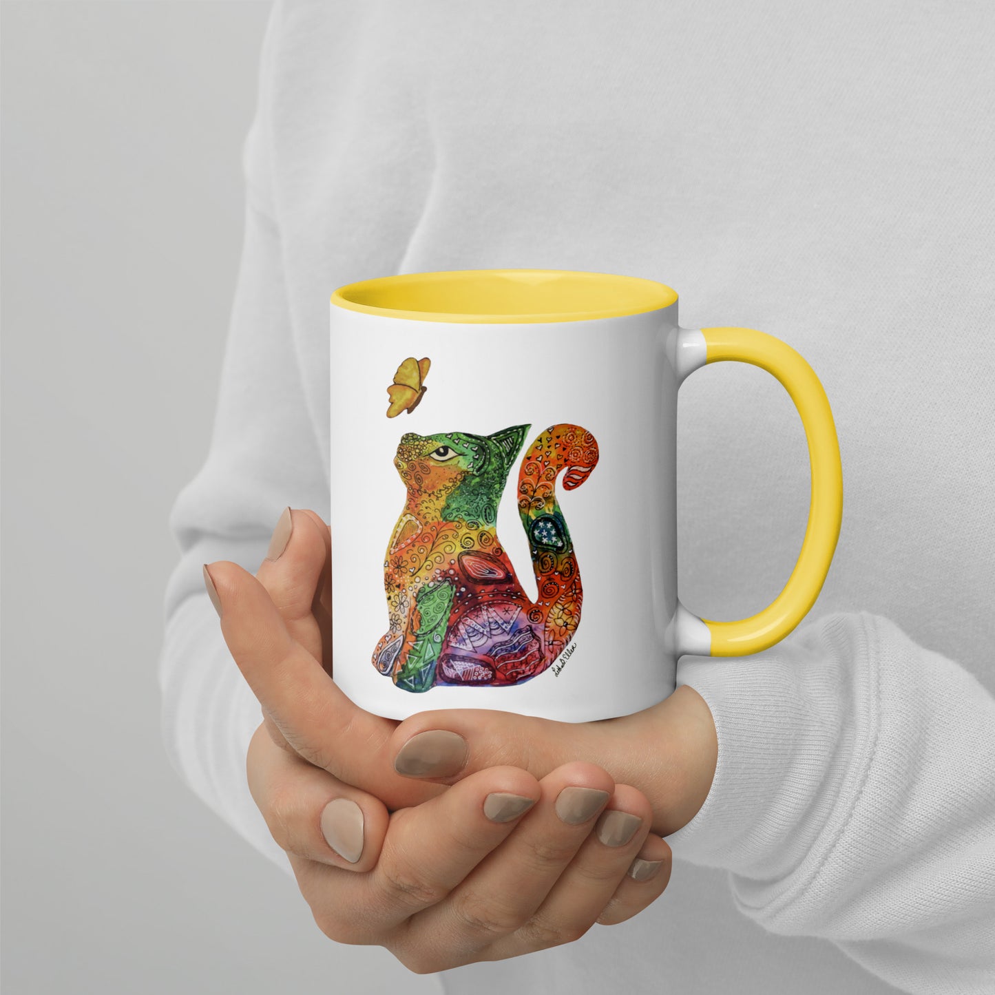 R. Kitty Mug with Color Inside